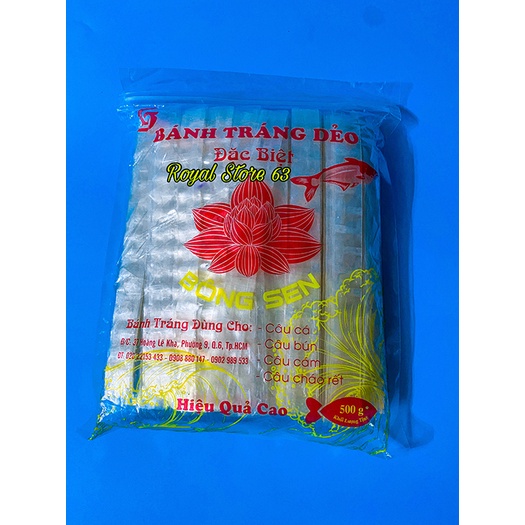 Bánh Tráng Dẻo Bông Sen dùng câu cá, bún, cám, cháo rết (500gram)