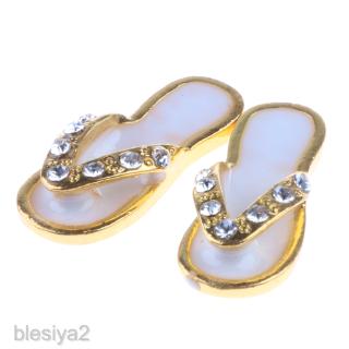 Dollhouse Miniatures Fashionable Ladies Shoes Slippers with Diamond Metal