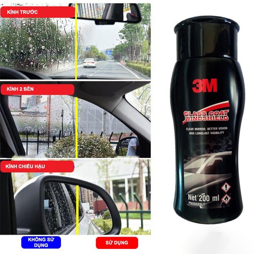 Dung dịch chống bám nước trên kính xe 3M 08889LT 200ML -