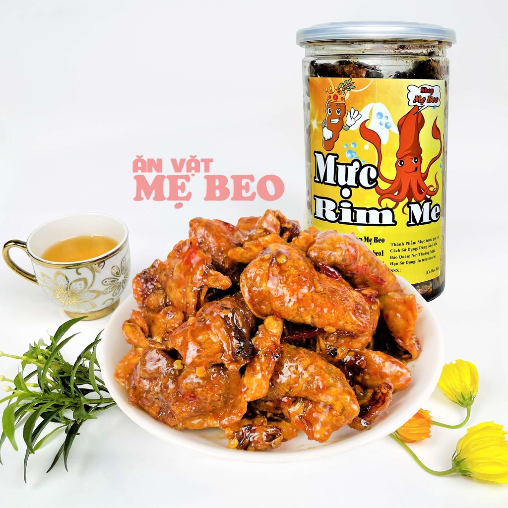 300Gr Mực Rim Me Nguyên Con Ăn Vặt Shop Mẹ Beo