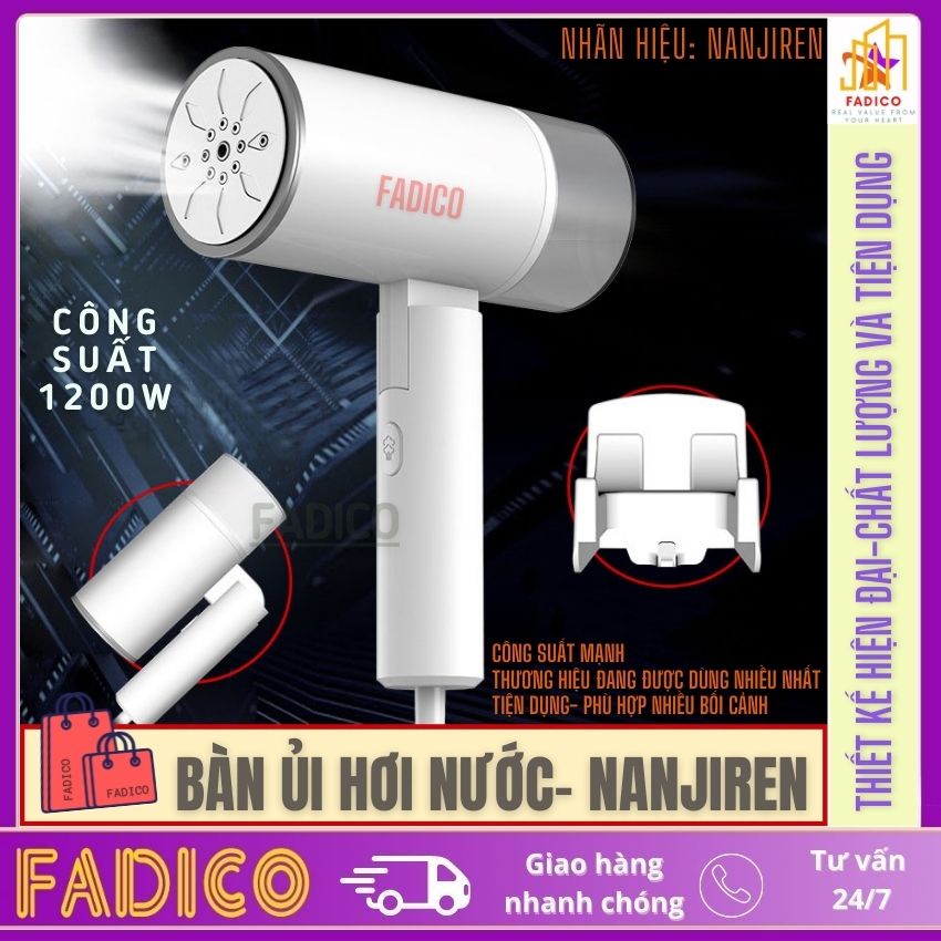 [HCM]Bàn là hơi nước cầm tay Nanjiren,Bàn ủi hơi nước công suất mạnh 1200W, thiết kế nhỏ gọn linh hoạt-FADICO