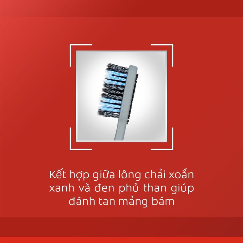 Bàn Chải Đánh Răng Colgate Lông Chải Xoắn Kép Phủ Than 360 Charcoal Spiral