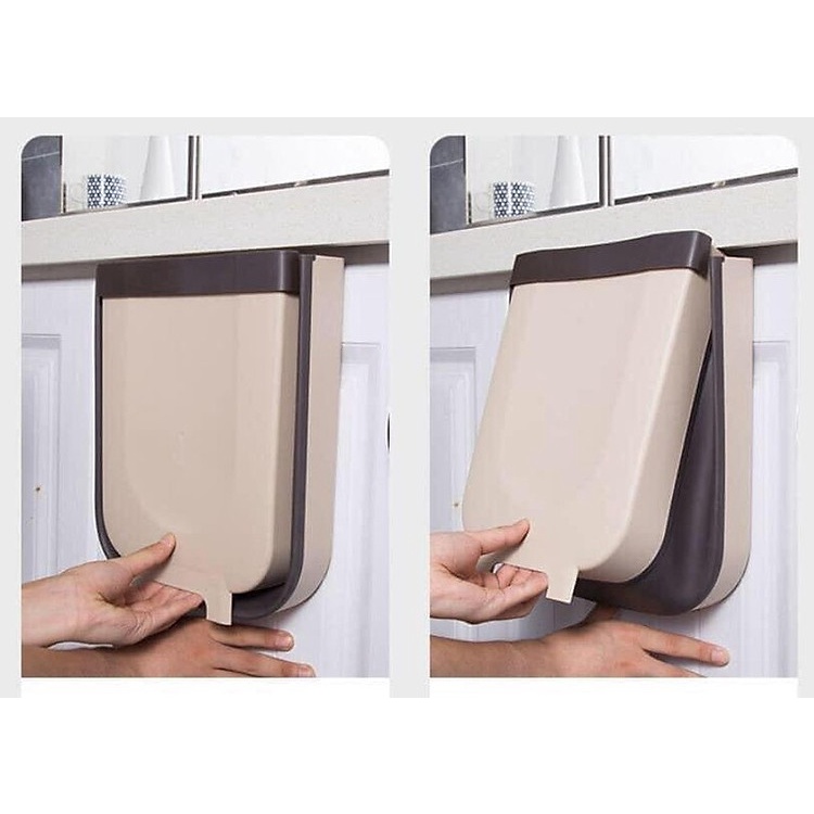 Thùng rác gấp gọn đa năng gắn cửa tủ bếp size lớn 25x17x28cm