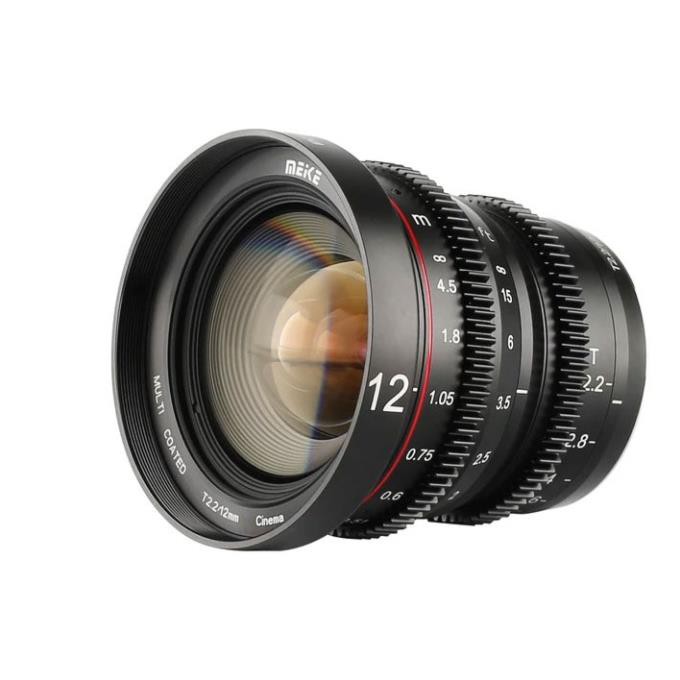 Ống Kính Meike 12mm T2.2 Cinema Lens - Ống Kính Quay Phim Cinematic có các ngàm cho M4/3, Fujfilm và Sony