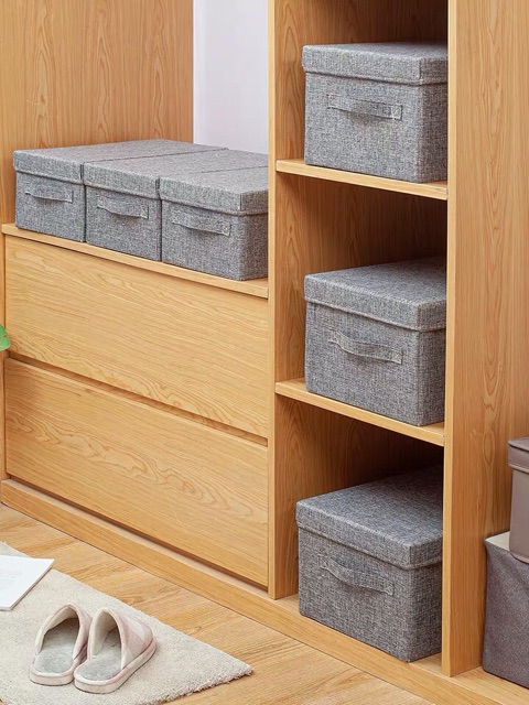 Hộp đựng đồ vải oxford khung cứng hàng xuất Thụy Điển