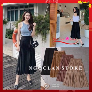 Chân Váy Midi Xếp ly Nhiều Màu [ Đủ Size - Hàng Sẵn]