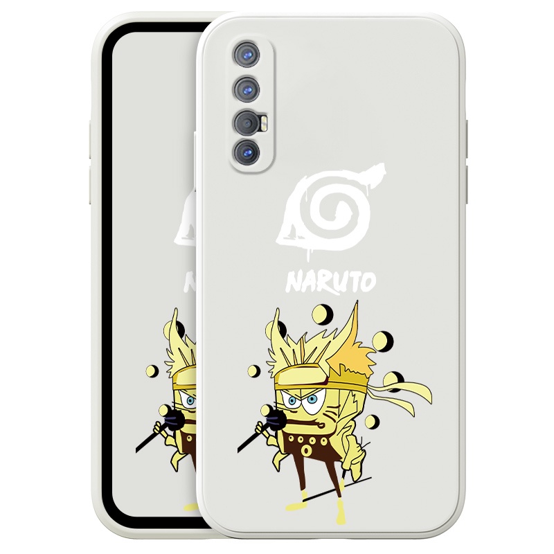 Ốp Điện Thoại Họa Tiết Hoạt Hình SpongeBob Dễ Thương Cho OPPO Reno 4 PRO 5G RENO6 4G Neo 3 PRO 5G Phone Casing Silicon Fashion Camera Lens Protector Full Cover simple Liquid silicone Cases