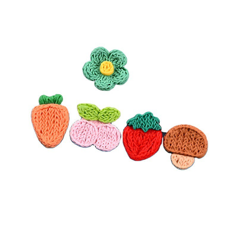 Set 10 Phụ Kiện Trang Trí Túi Xách Hình Trái Cây Xinh Xắn