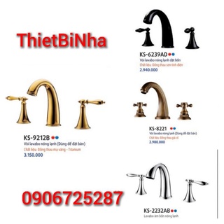 Vòi Lavabo Nóng Lạnh 3 chân Sơn Tĩnh Điện Màu Đen KANISS,Hàng Chính Hãng Bảo Hành 5 năm