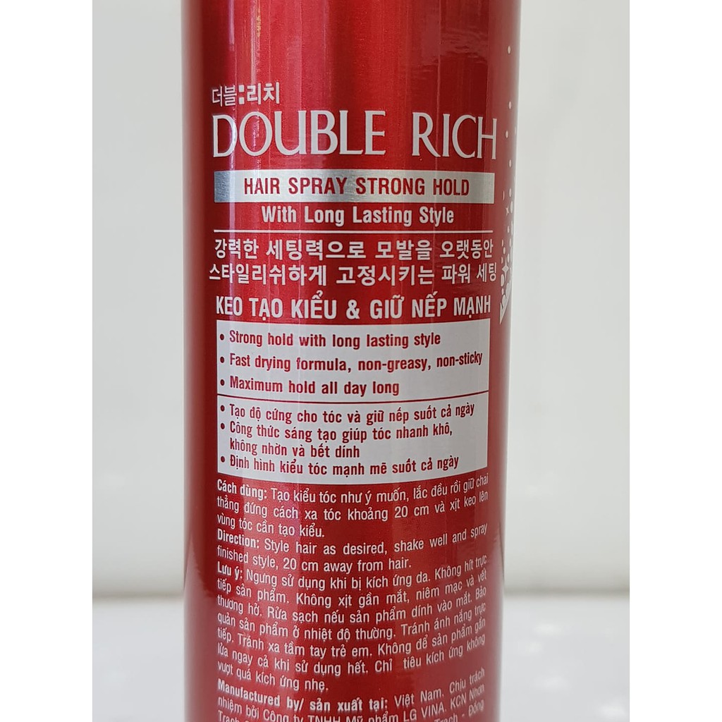 Keo Xịt Giữ Nếp Tóc Double Rich Hair Spray 170ml