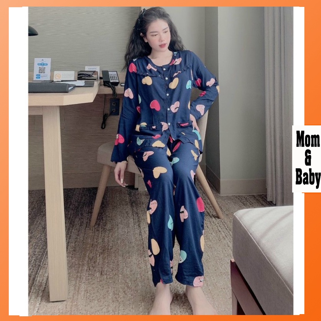 Bộ đồ bầu dài tay M366 chất lanh freesize từ 45 đến 70kg