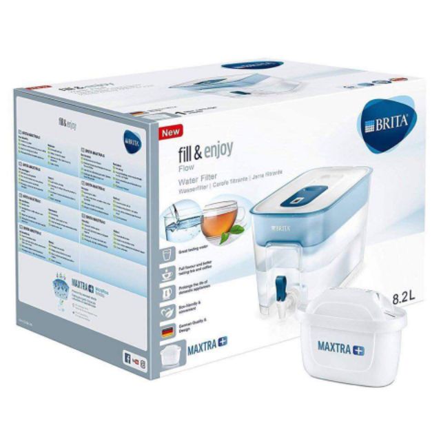 🇩🇪(Kèm bill Đức) BÌNH LỌC NƯỚC BRITA FLOW OPTIMAX DUNG TÍCH 8,2L