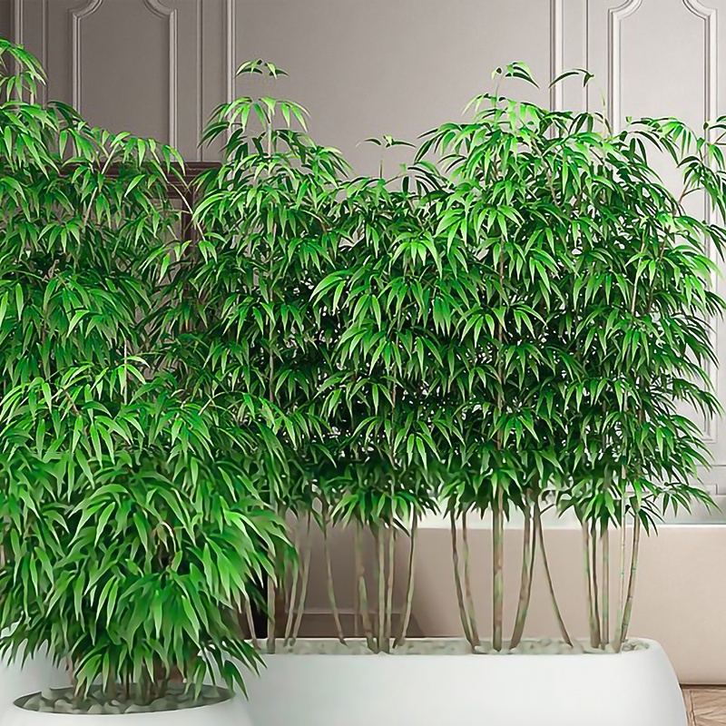 [Top Selection] Chậu Cây Tre Giả Màu Xanh Lá Cây Trang Trí Nhà Cửa Tiệc Tùng