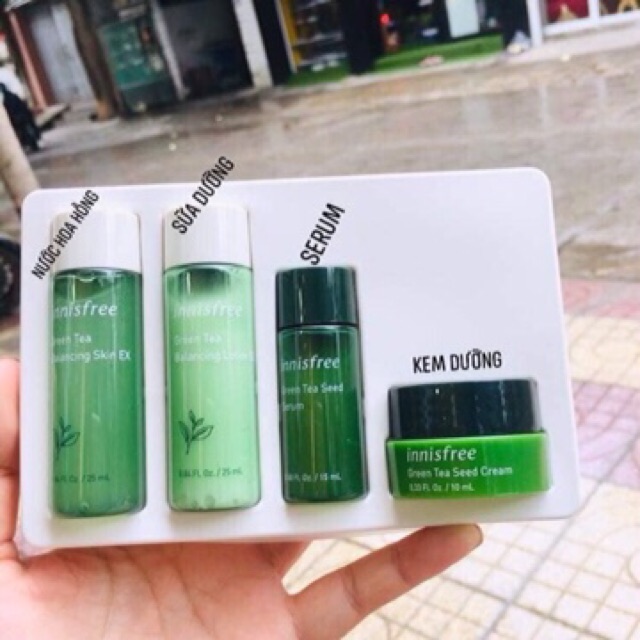 [chính hãng]Set mini Innisfree trà xanh dành cho da dầu