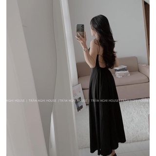 ĐẦM MAXI HAI DÂY HỞ LƯNG (KÈM VIDEO HÌNH THẬT)