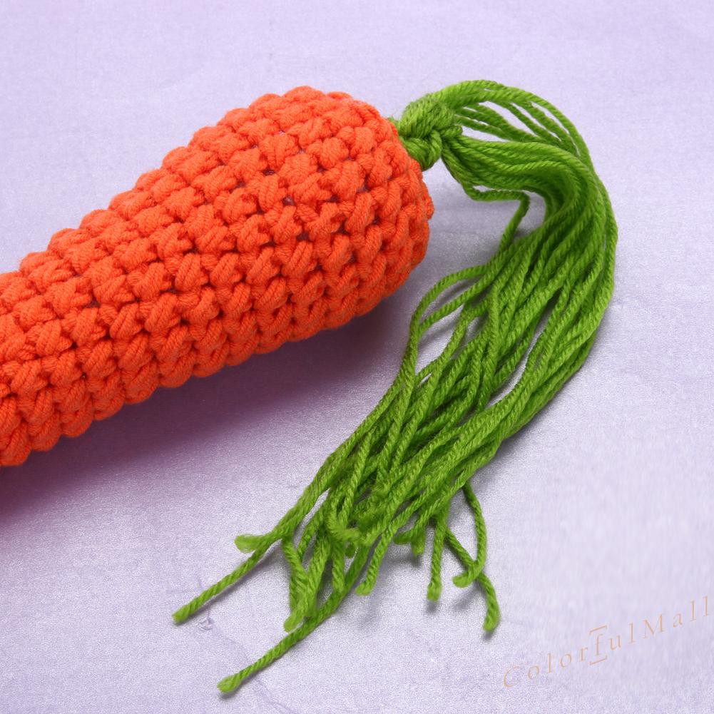 Bộ đồ chơi đan len hình củ cà rốt xinh xắn dành cho các bé