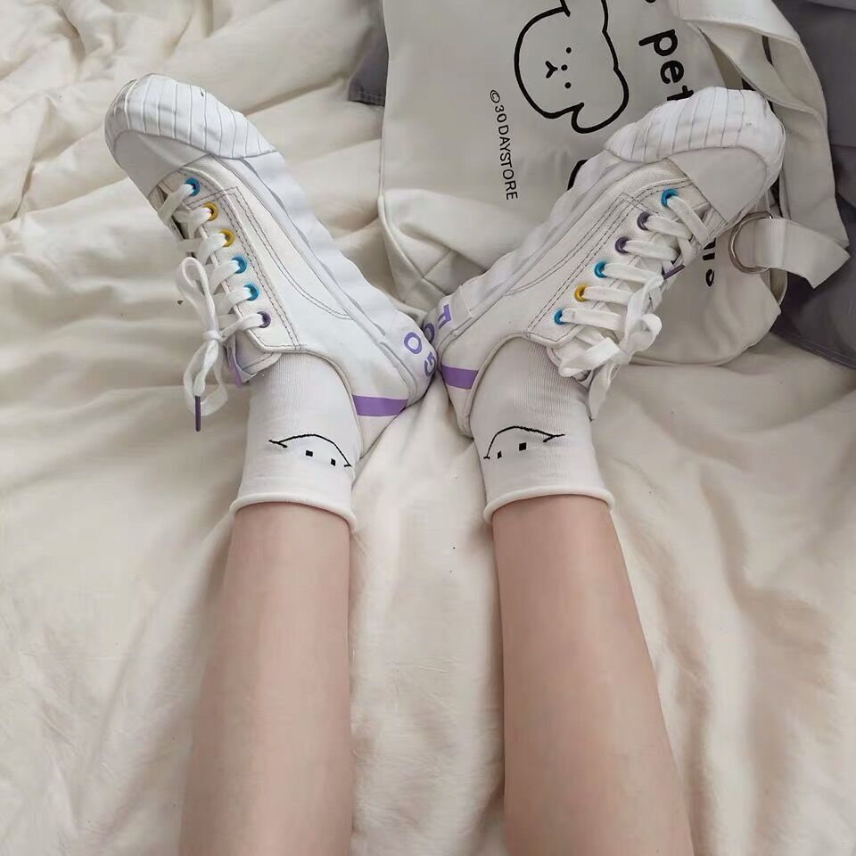 Vớ Ống Mỏng Màu Sắc Trơn Phong Cách Học Sinh Nhật Bản Dễ Phối Đồ