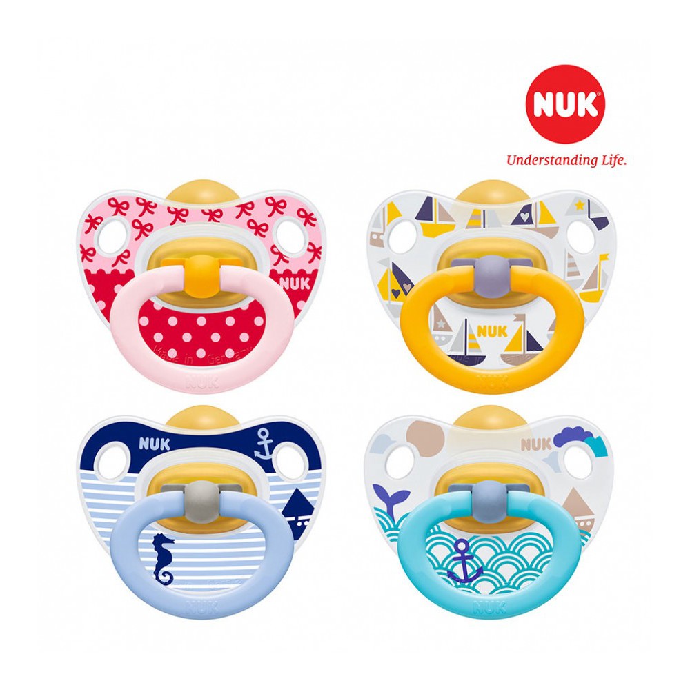 BỘ 2 TY GIẢ NUK CAO SU SIÊU MỀM CHỈNH NHA 0-6M