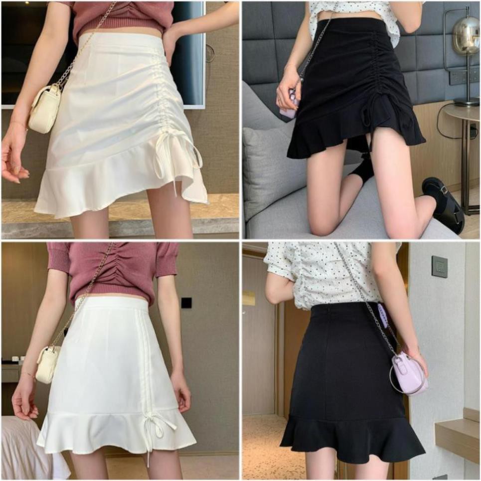 SIÊU HOT HIT💃 Chân Váy Nữ Dáng Chữ A Dây Rút Viền Bèo. MICE's Closet. Siêu Đỉnh Hè 2021 | BigBuy360 - bigbuy360.vn