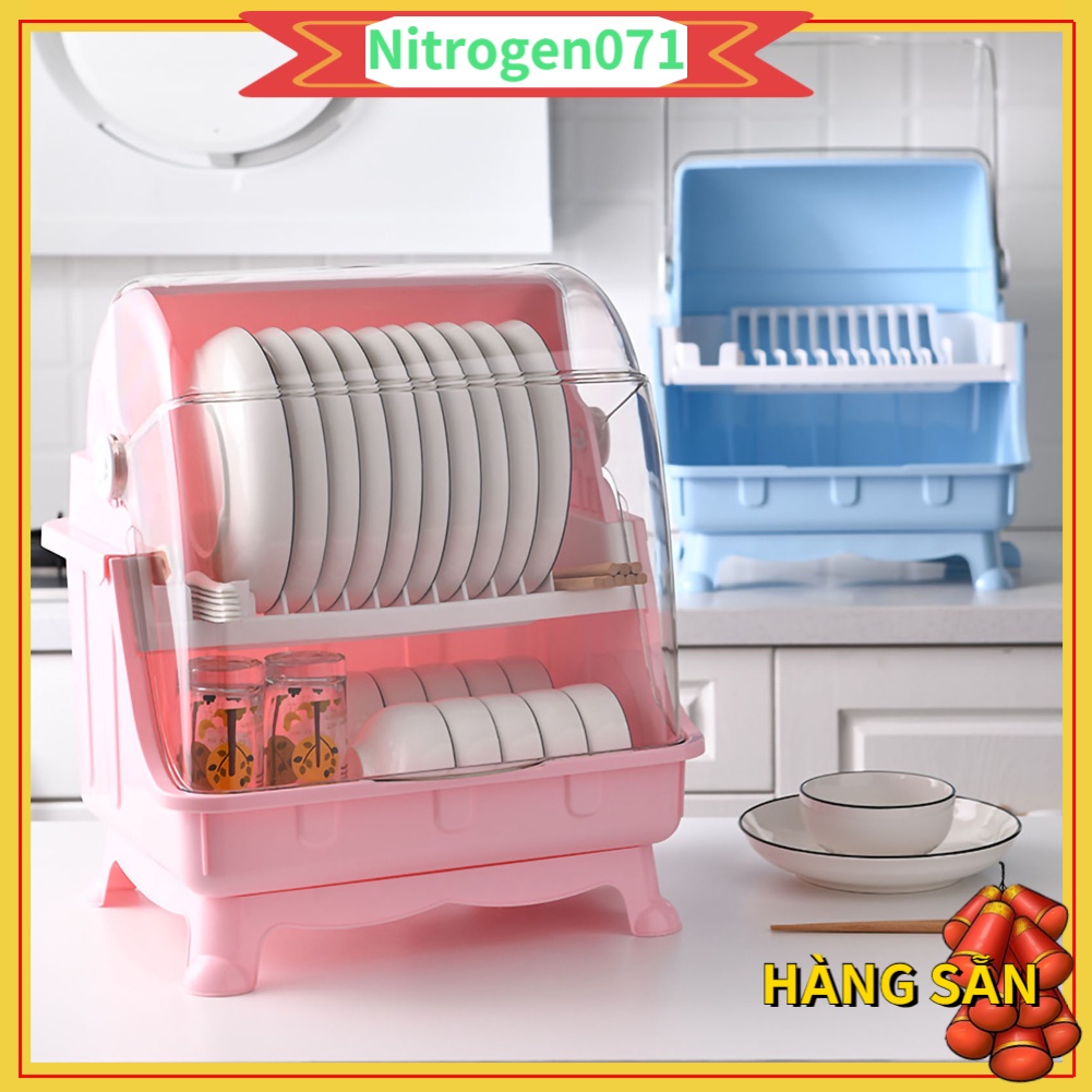 Hộp đựng bát đĩa bằng nhựa cỡ lớn tiện dụng dành cho nhà bếp đa chức năng - Nitrogen071