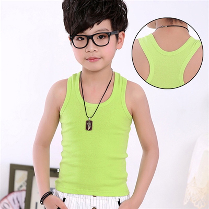 Áo Thun Cotton Màu Đen Trơn Thời Trang Mùa Hè Dành Cho Bé Trai Gái 2-11 Tuổi