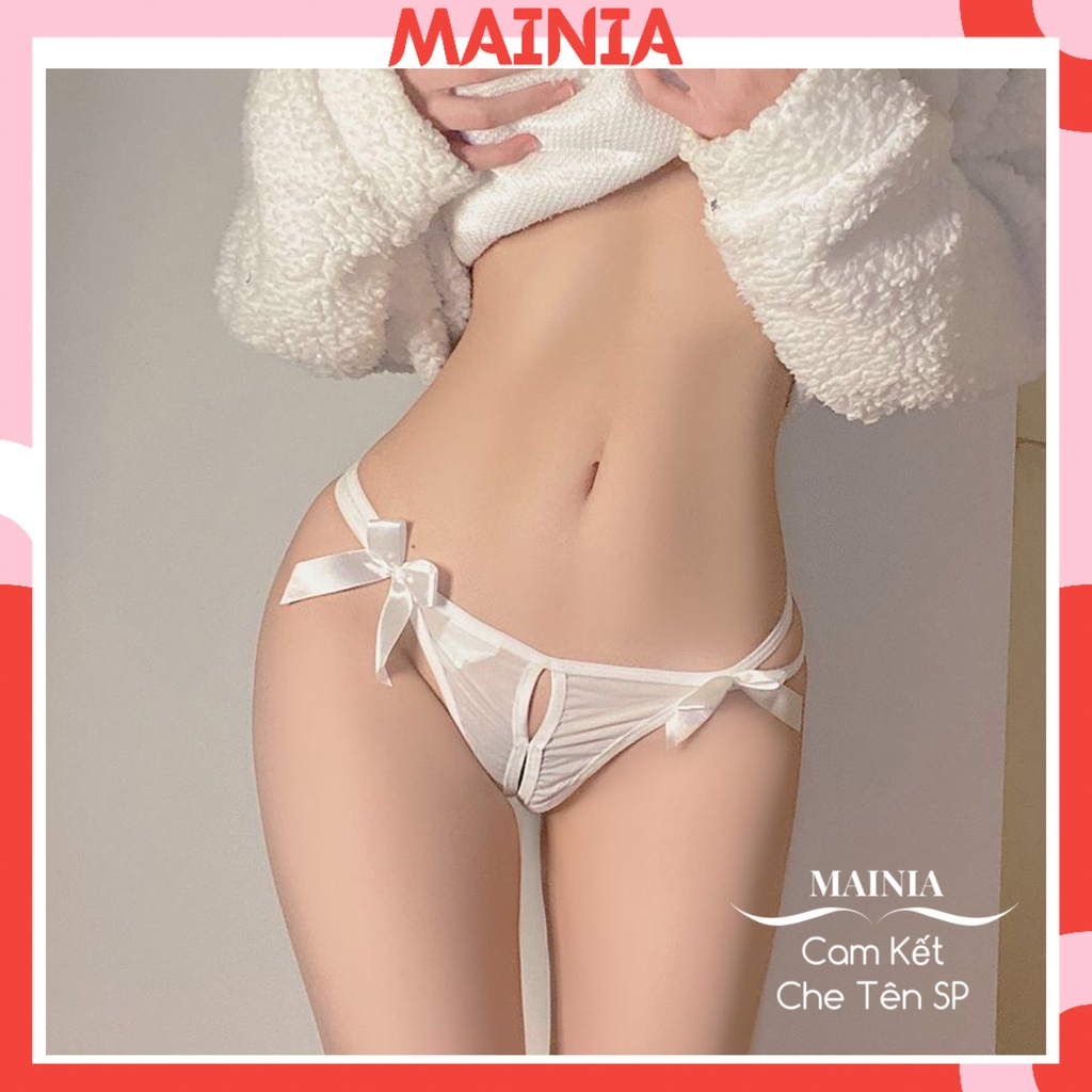 Quần Lót Lọt Khe Hở Đáy Thun Su Đính Nơ Chíp Nữ Sexy Gợi Cảm Dễ Thương Mainia Shop