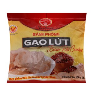 Bánh phồng tôm gạo lứt Bích Chi gói 100G - Bánh đa bánh phồng chiên