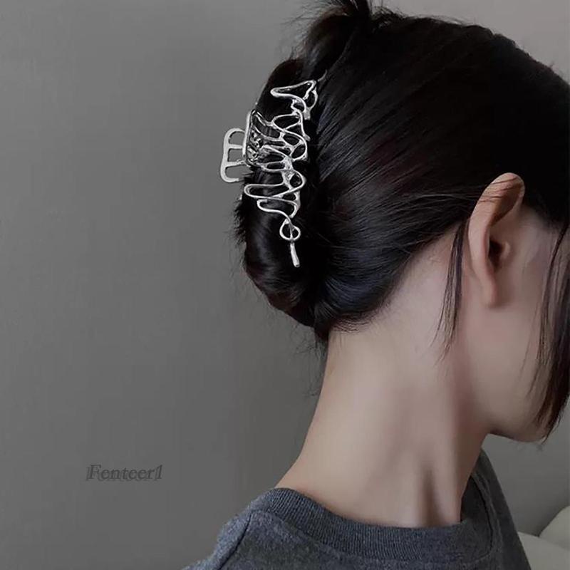 Kẹp Tóc Càng Cua Bằng Kim Loại Kiểu Cách Cho Nữ Fenteer1