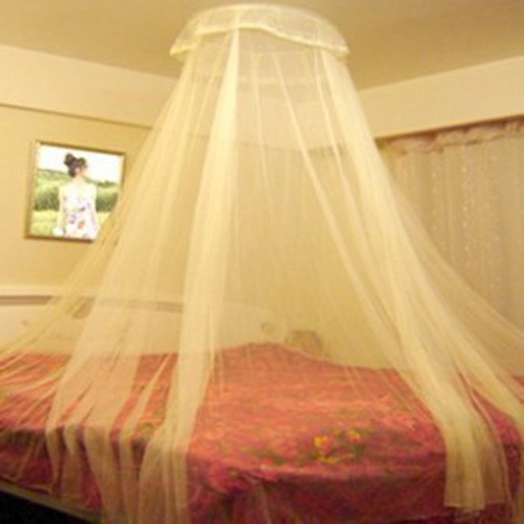 Mùng 3 Màu Màn khung tròn chống muỗi màu trơn trang nhã cho phòng ngủ của bạn màn công chúa