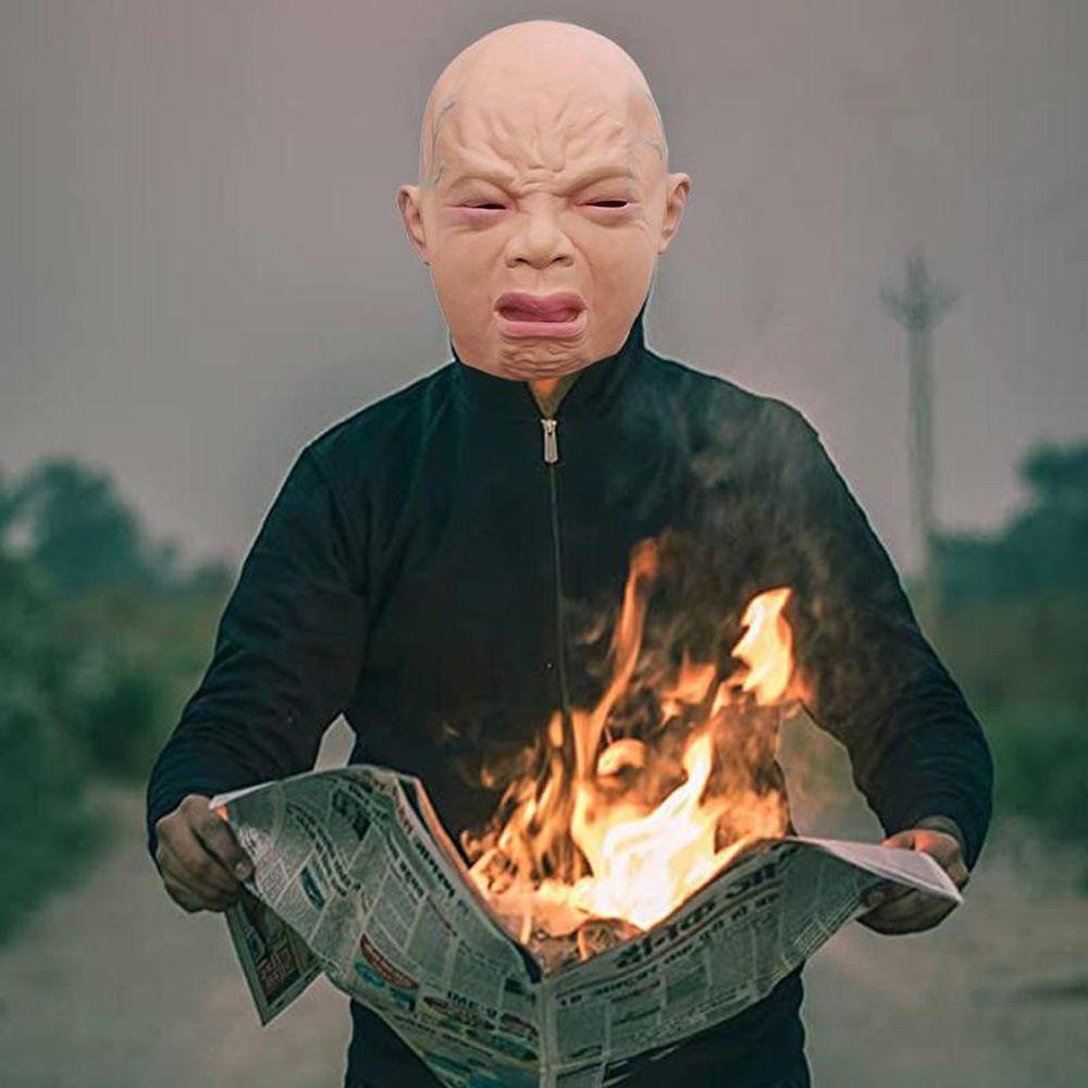 Mặt Nạ Hóa Trang Halloween Hình Búp Bê Kinh Dị