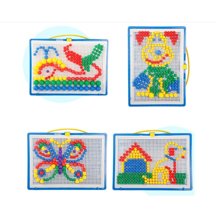 Bộ đồ chơi xếp hình hạt nấm 296 chi tiết cho bé. Đồ chơi thông minh, sáng tạo phát tiển trí tuệ cho trẻ em 3 4 5 6  tuổi