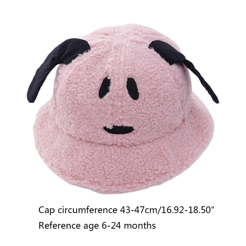 Nón Tai Bèo Phối Lông Xù Ấm Áp Xinh Xắn Kiểu Hoạt Hình Cho Bé
