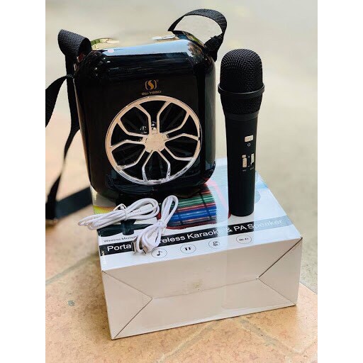Loa Kẹo Kéo Karaoke Bluetooth Mini - Loa bluetooth - Ys A20 phát nhạc zing, youtube - hát karaoke kèm micro không dây