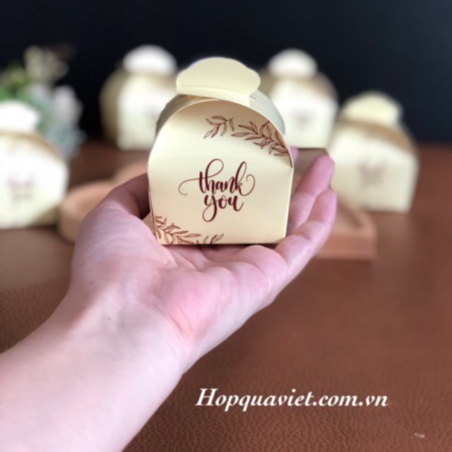 Set 100 hộp quà thank you làm quà cảm ơn tiệc cưới và sự kiện