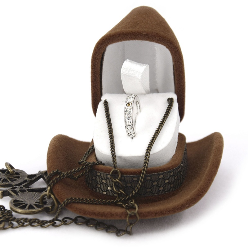 Hộp Đựng Trang Sức Hình Nón Cao Bồi Sáng Tạo Thời Trang