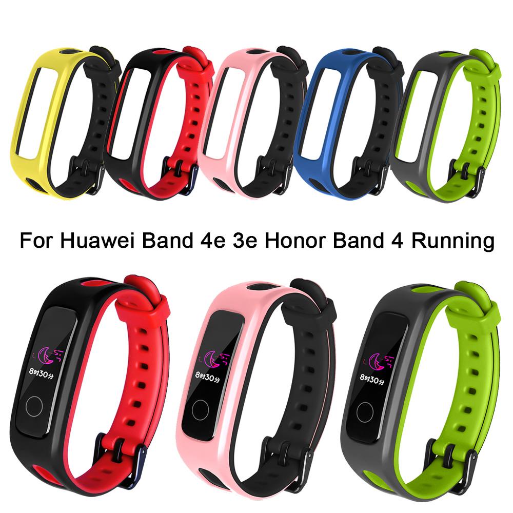 MAG Dây Đeo Silicon Mềm Nhiều Màu Sắc Thời Trang Cho Huawei Band 4e 3e Honor Band 4 Running