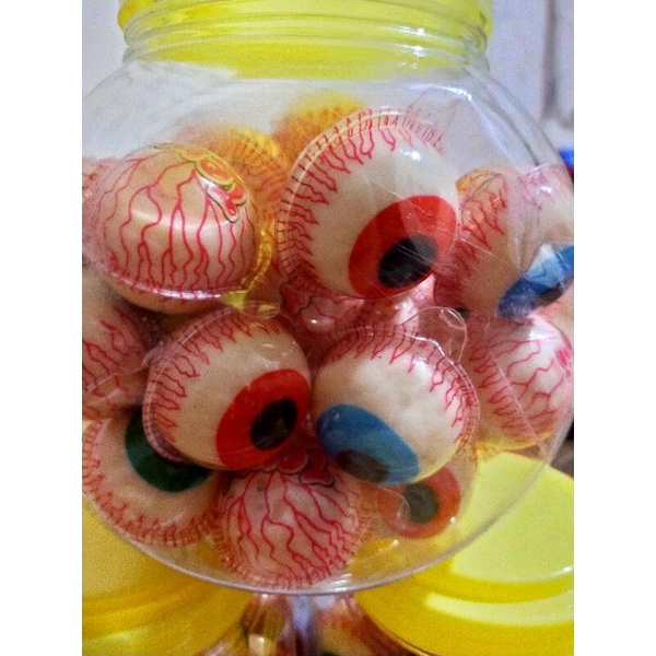 Sỉ hũ kẹo mắt loại to có nhân hoa quả chảy thơm ngon ( hũ 30v)