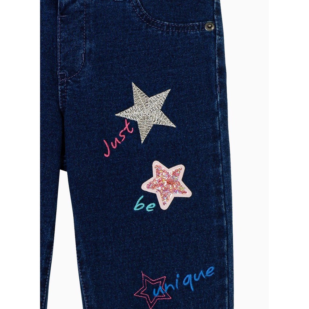 Quần dài bé gái M.D.K Pull-On Denim Sparkle Stars M.D.K - xinh xắn, đáng yêu