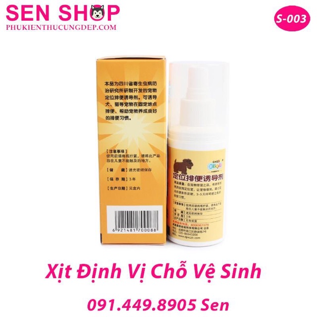 XỊT ĐỊNH VỊ CHỖ VỆ SINH CHO CHÓ