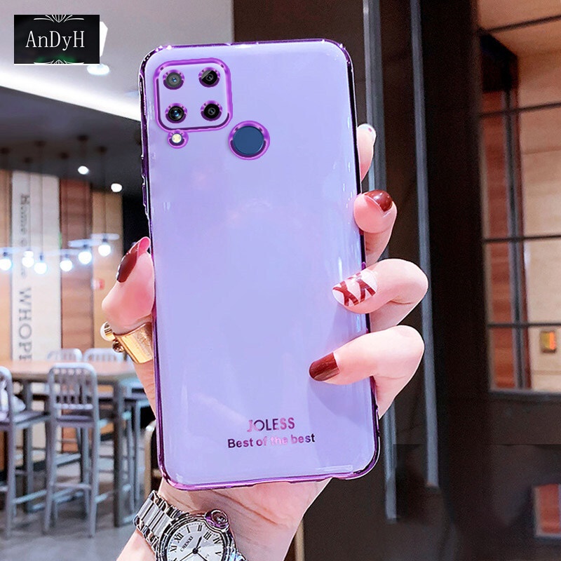 Ốp Điện Thoại Mạ 6D Chống Rơi Cho OPPO Realme C15 C12 C25 C25S