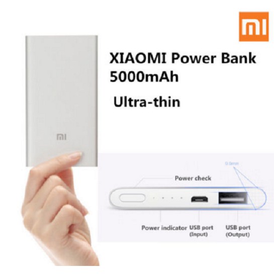 CHÍNH HÃNG DiGiWorld ] PIN DỰ PHÒNG XIAOMI 5.000 mAh - 2017