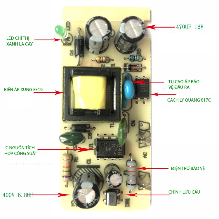 Nguồn không vỏ 12V 3A, 12V 2A, 12V 1A, 12V 0.5A dùng cho Led, Camera