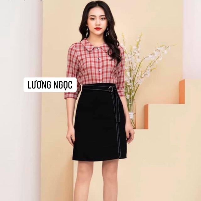 Chân váy chữ a phối đai | BigBuy360 - bigbuy360.vn