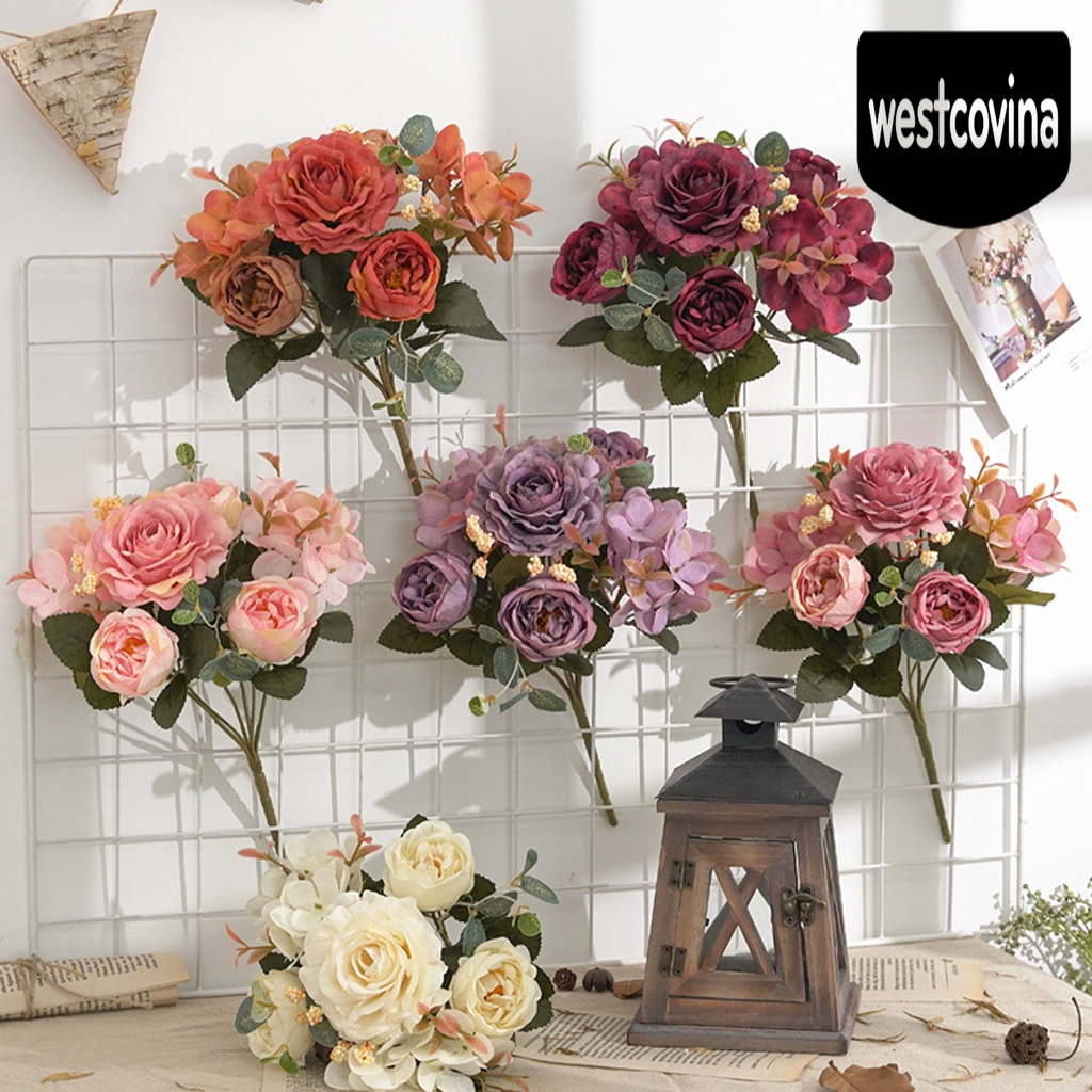 [Hot]☀ 1 Bó Hoa Cẩm Tú Cầu Giả Để Trang Trí