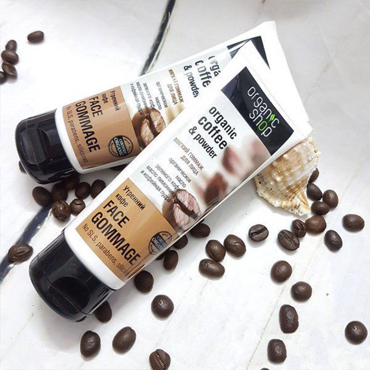 [ HOT  ] Tẩy da chết mặt Organic shop Organic coffee & powder