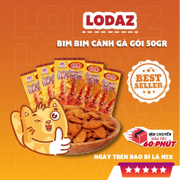 Bim bim cánh gà chiên giòn gói 50gr snack ăn vặt Hà Nội thơm ngon gợi nhớ tuổi thơ