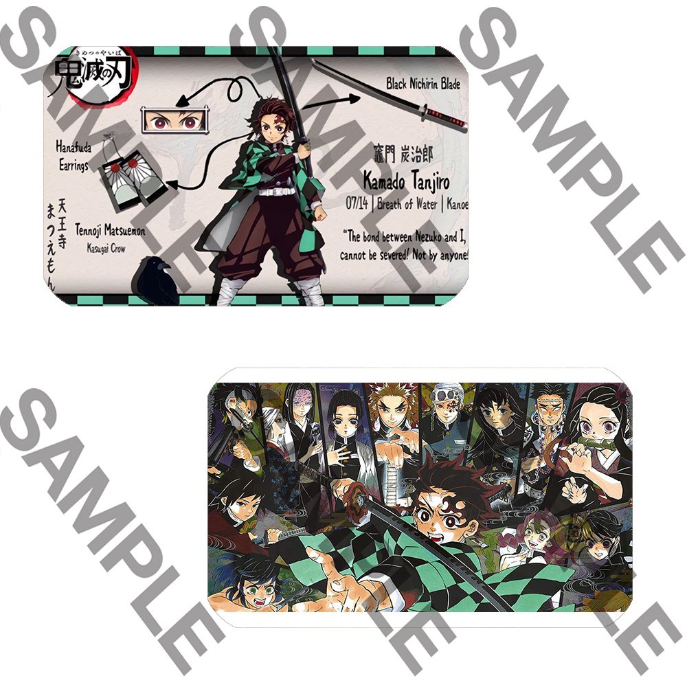 Ảnh card bo góc in hình KIMETSU NO YAIBA ver THÔNG TIN thẻ bo viền 5*8cm anime chibi sưu tập 1 tấm