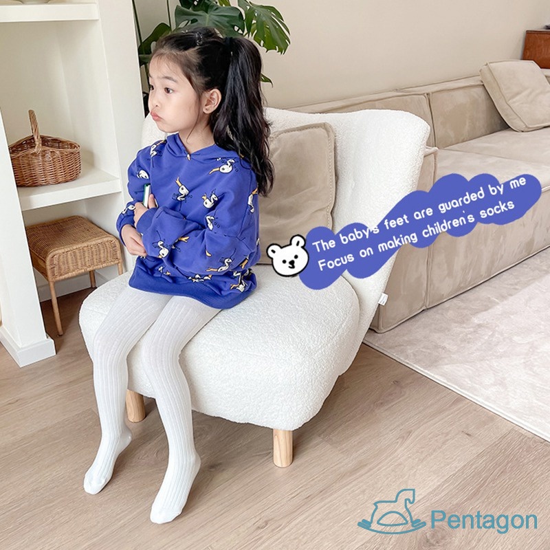 Quần Legging Cotton Dày Dặn Màu Trơn Lưng Thun Ấm Áp Thời Trang Xuân Thu Cho Bé Gái