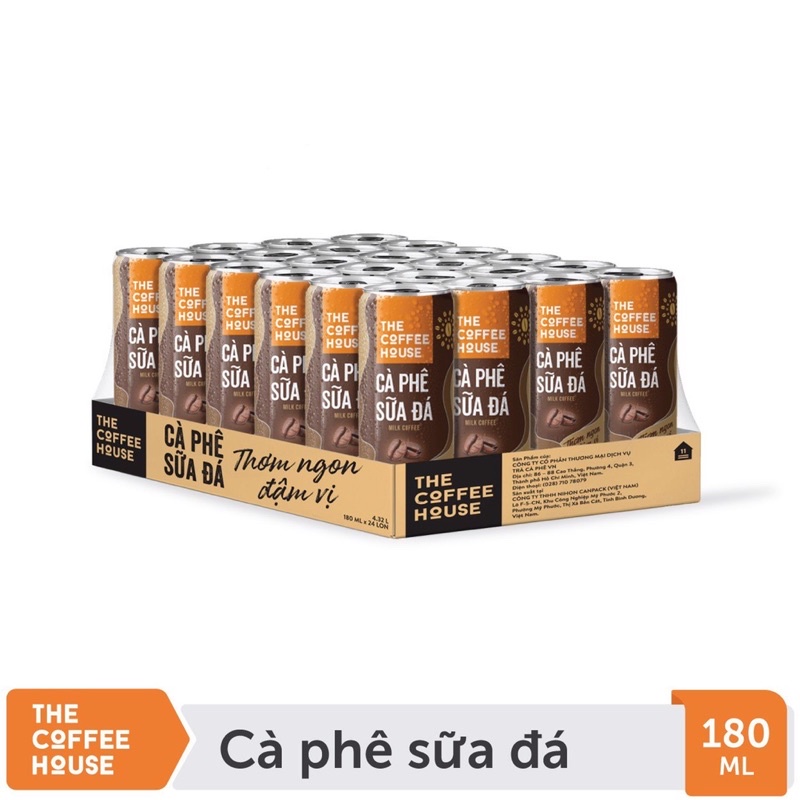 CÀ PHÊ SỮA ĐÁ LON THE COFFEE HOUSE 180ML