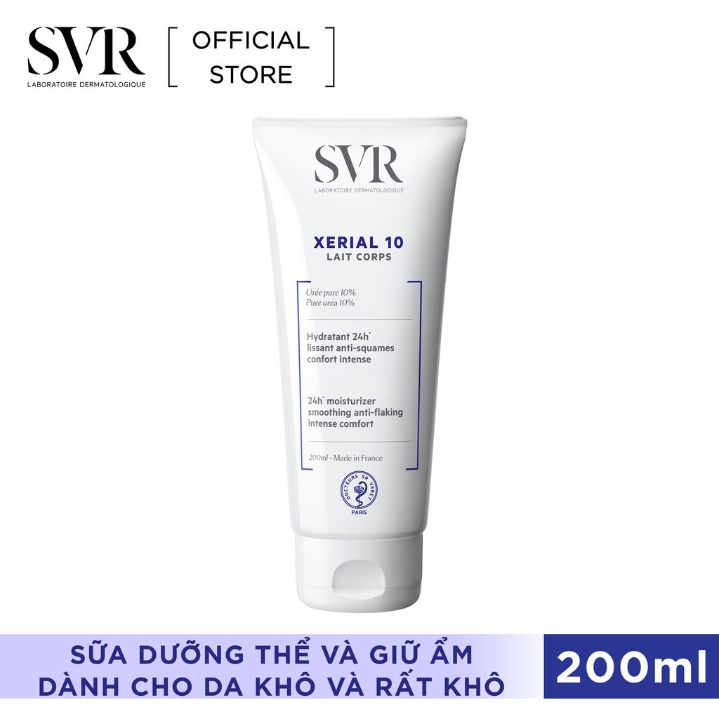 SVR Sữa dưỡng thể và giữ ẩm Xérial 10 Lait Corps 200ml